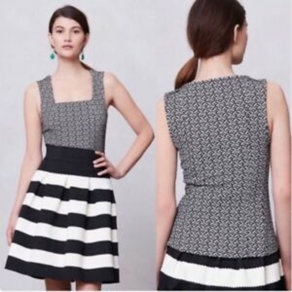 Anthropologie Tops - 🛍Anthropologie Postmark Black White Textured Tank